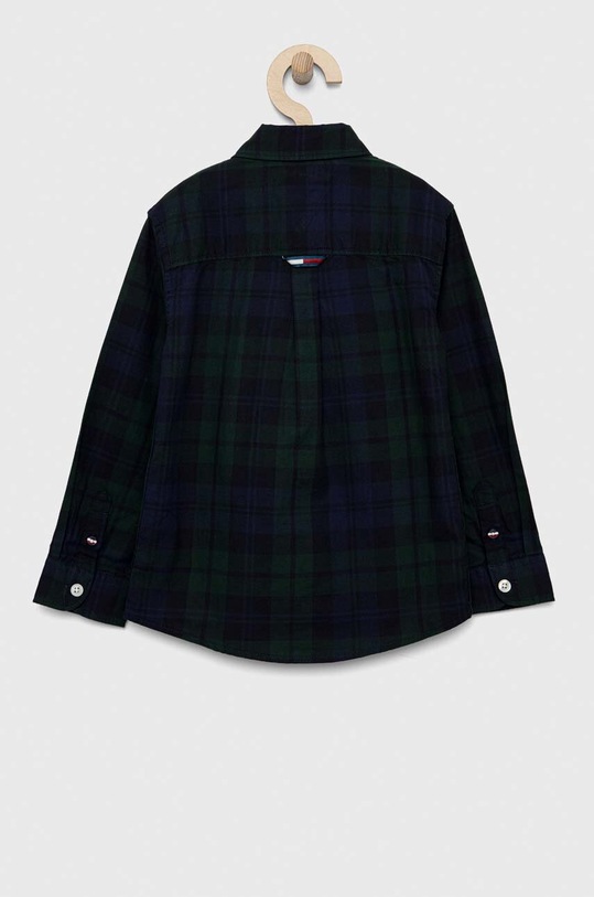 Детская хлопковая рубашка Tommy Hilfiger KB0KB08017.PPYX зелёный SS23