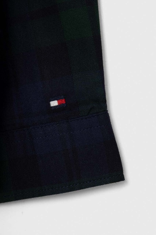 Мальчик Детская хлопковая рубашка Tommy Hilfiger KB0KB08017.PPYX зелёный
