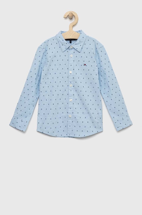 Tommy Hilfiger koszula dziecięca długi niebieski KB0KB08009.PPYX