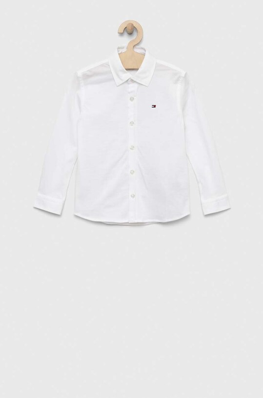 Otroška bombažna srajca Tommy Hilfiger Dolg bela KB0KB08007.PPYX