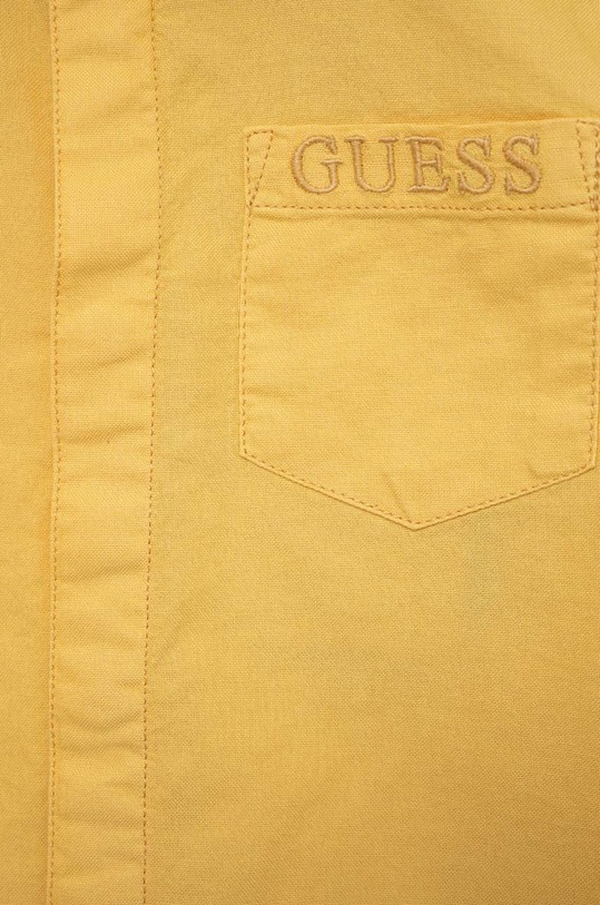 CHLAPEC Dětská bavlněná košile Guess L3RH06.W9CL0.PPYX žlutá