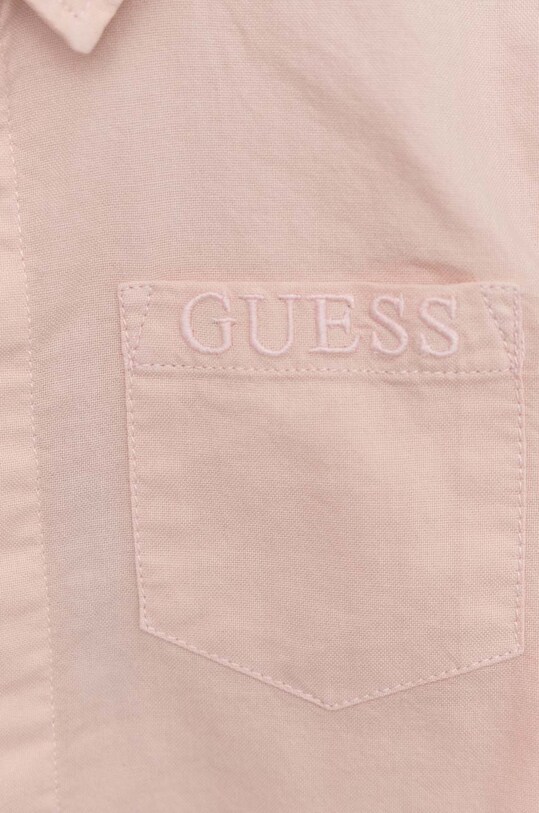 Guess koszula bawełniana dziecięca różowy L3RH06.W9CL0.PPYX