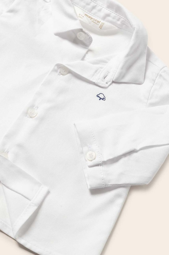 Chłopiec Mayoral Newborn koszula bawełniana niemowlęca 1190.1Q.NEWBORN biały