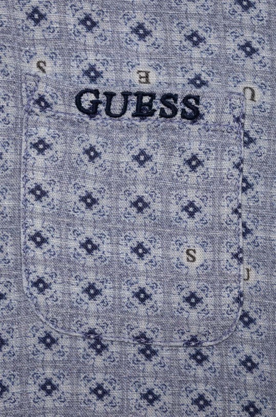 Хлопчик Дитяча сорочка з домішкою льну Guess N3GH02.WFBT0.PPYX блакитний