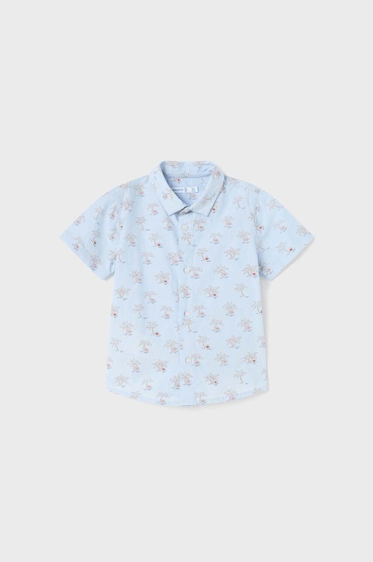 Mayoral koszula bawełniana niemowlęca wzorzyste niebieski 1110.3E.BABY