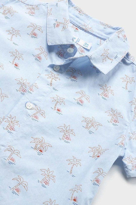 Chłopiec Mayoral koszula bawełniana niemowlęca 1110.3E.BABY niebieski