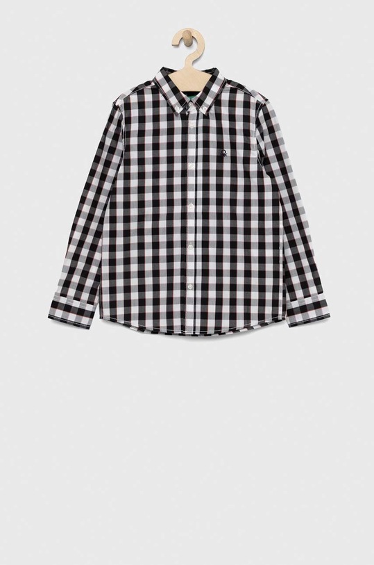 Dječja pamučna košulja United Colors of Benetton casual crna 5DU6CQ00R.G.SEASONAL