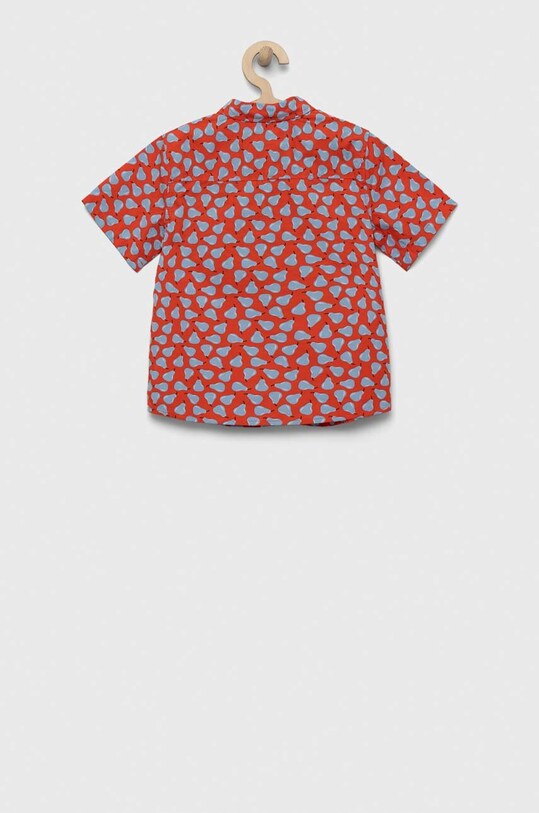 Dětská bavlněná košile United Colors of Benetton 5JFLGQ010.P.SEASONAL červená SS23