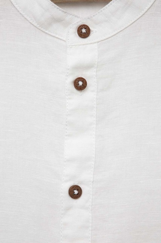 Αγορίστικα Παιδικό λινό πουκάμισο United Colors of Benetton 5OK4CQ01F.G.SEASONAL λευκό