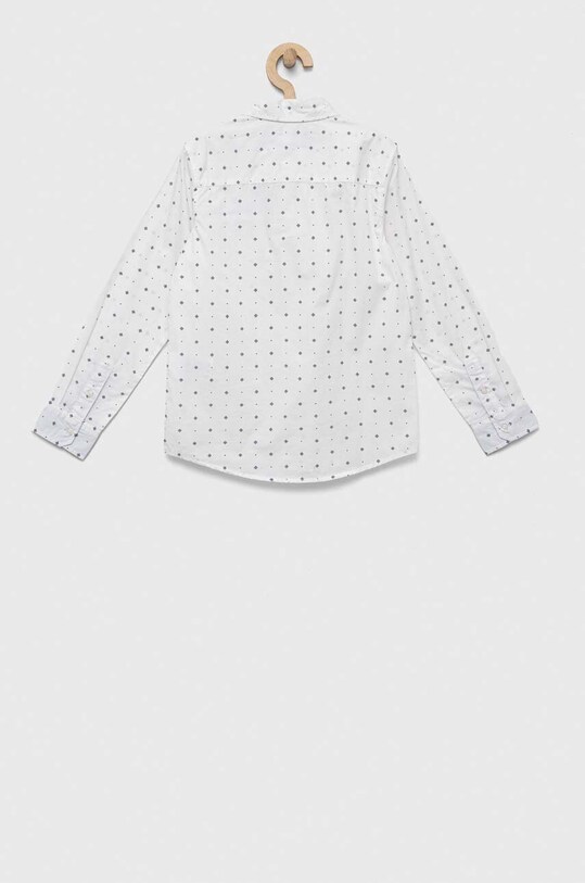 Дитяча бавовняна сорочка United Colors of Benetton 5TFBCQ016.G.SEASONAL білий SS23