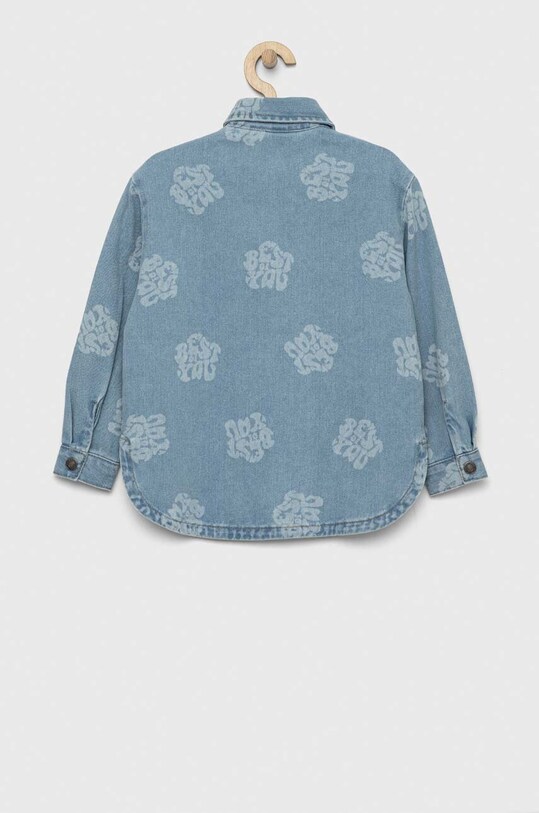 Дитяча джинсова сорочка United Colors of Benetton 5VUGCQ01C.G.SEASONAL блакитний SS23