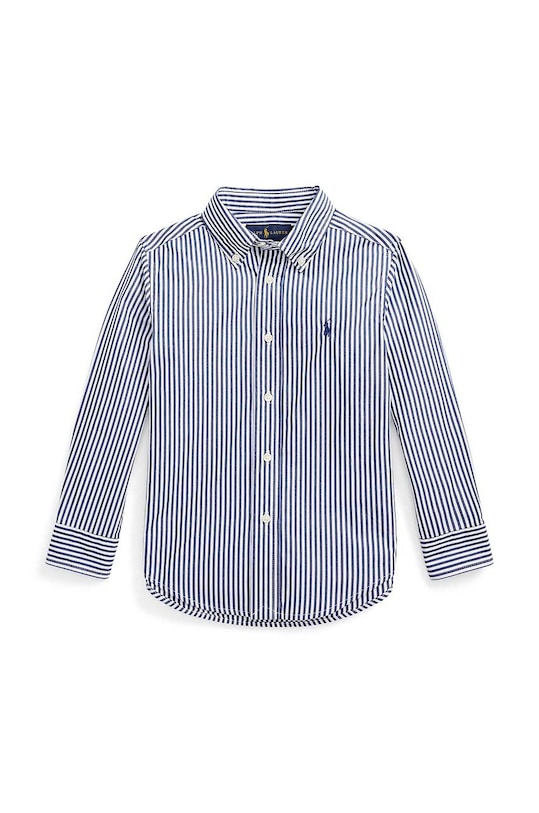 Дитяча бавовняна сорочка Polo Ralph Lauren довгий темно-синій 322862260002