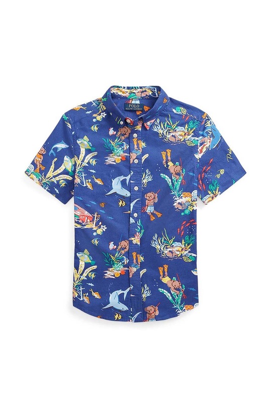 Polo Ralph Lauren koszula bawełniana dziecięca wzorzyste niebieski 323902169001