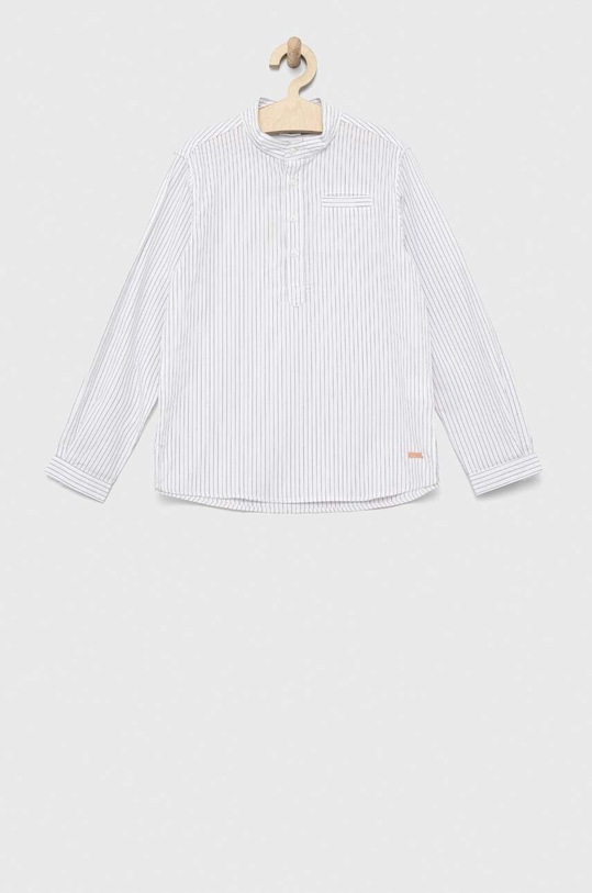 Birba&Trybeyond camasa de bumbac pentru copii lung alb 999.60498.00.134.176