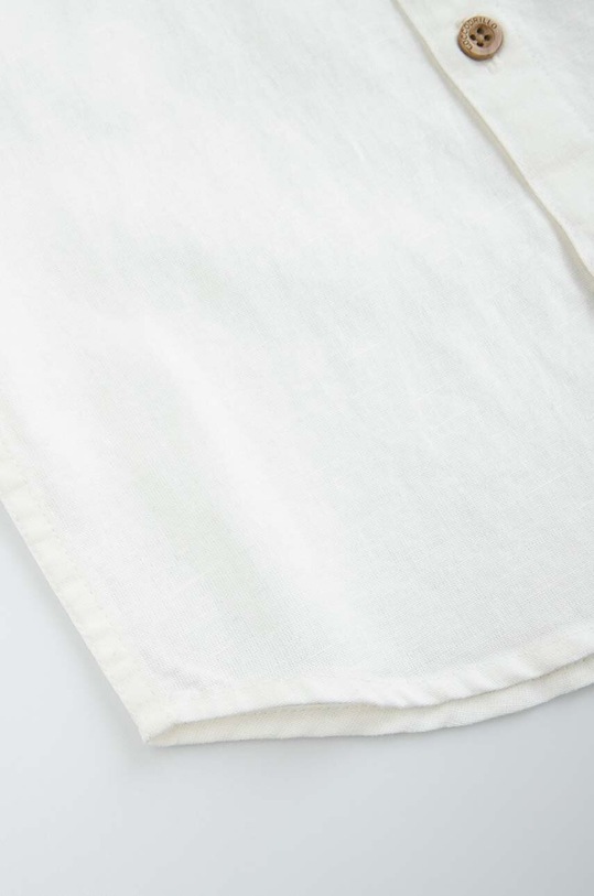 Coccodrillo koszula z domieszką lnu dziecięca biały WC3136203EJB