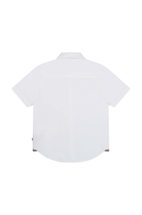 Детская хлопковая рубашка BOSS J25O36.114.150 белый SS23