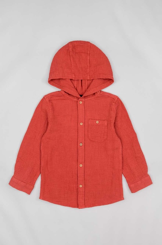 zippy camasa de bumbac pentru copii ZKBAP0302.23003 maro SS23