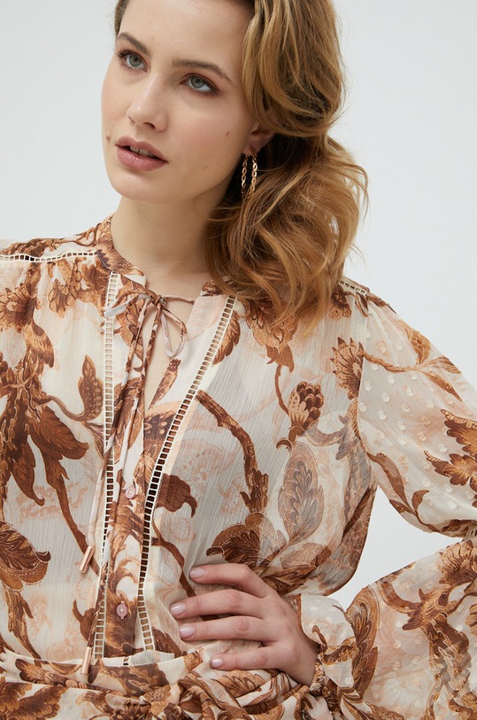 Guess koszula JOSETTE brązowy W3RH56.WDW52