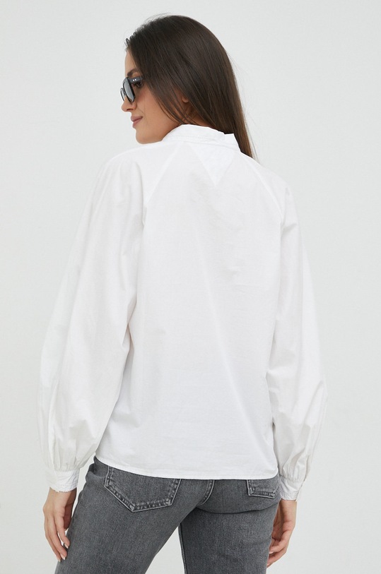 Oblačila Bombažna srajca Tommy Hilfiger WW0WW37127.PPYX bela