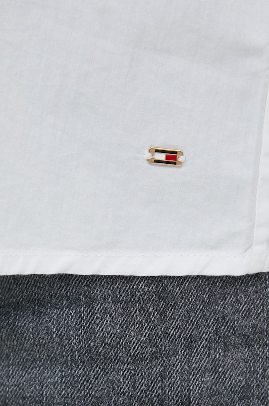 Bombažna srajca Tommy Hilfiger WW0WW37127.PPYX bela