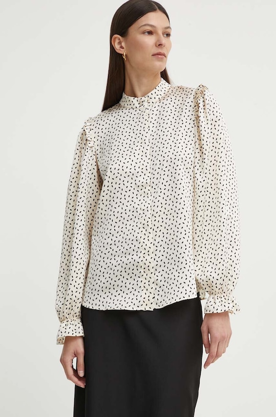 Košeľa Bruuns Bazaar Acacia Fria regular béžová BBW3195