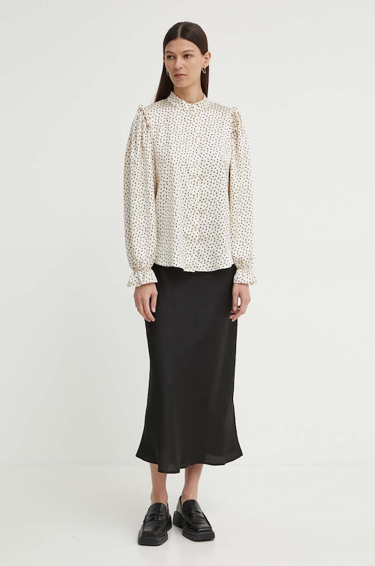 Košeľa Bruuns Bazaar Acacia Fria BBW3195 béžová SS24