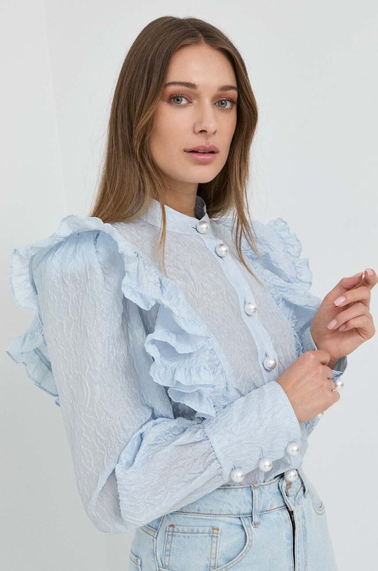 Custommade camasa Blanka lung albastru 999387208