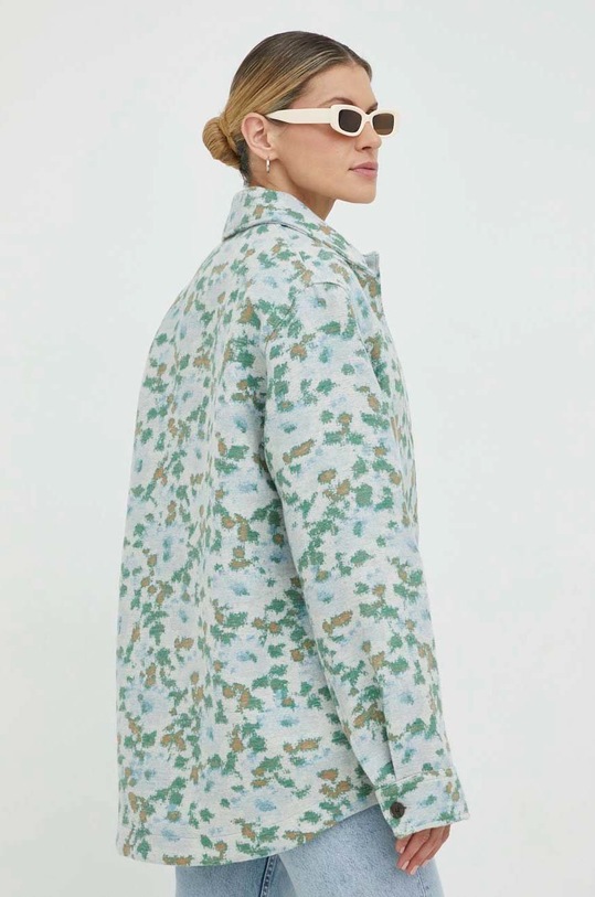 Odzież Samsoe Samsoe koszula wełniana F22400033 niebieski