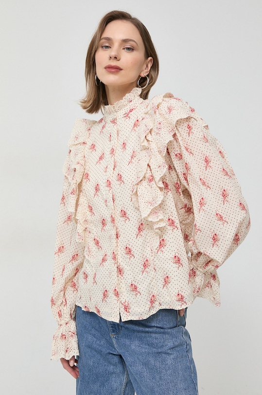 Notes du Nord koszula Filippa wzorzyste beżowy 12954