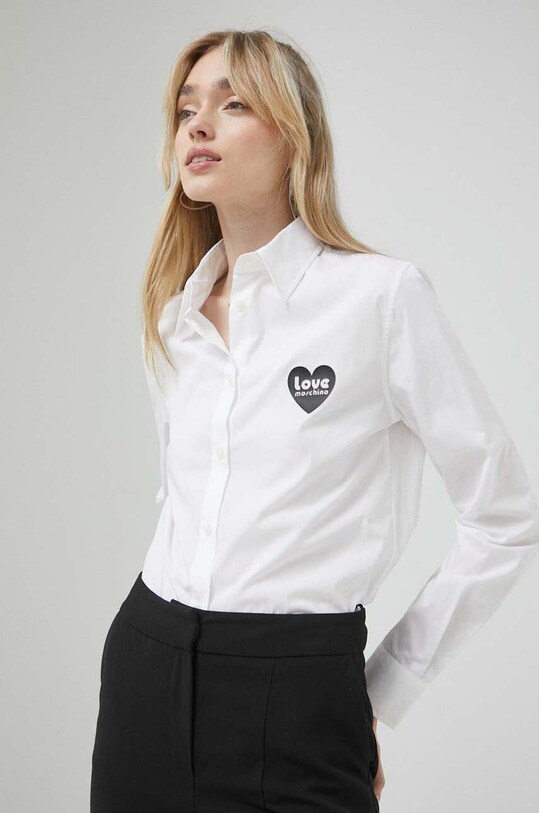 Риза Love Moschino W.C.E64.01.S.3296 бял SS23