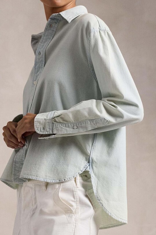 Одяг Бавовняна сорочка Polo Ralph Lauren 211891420 блакитний