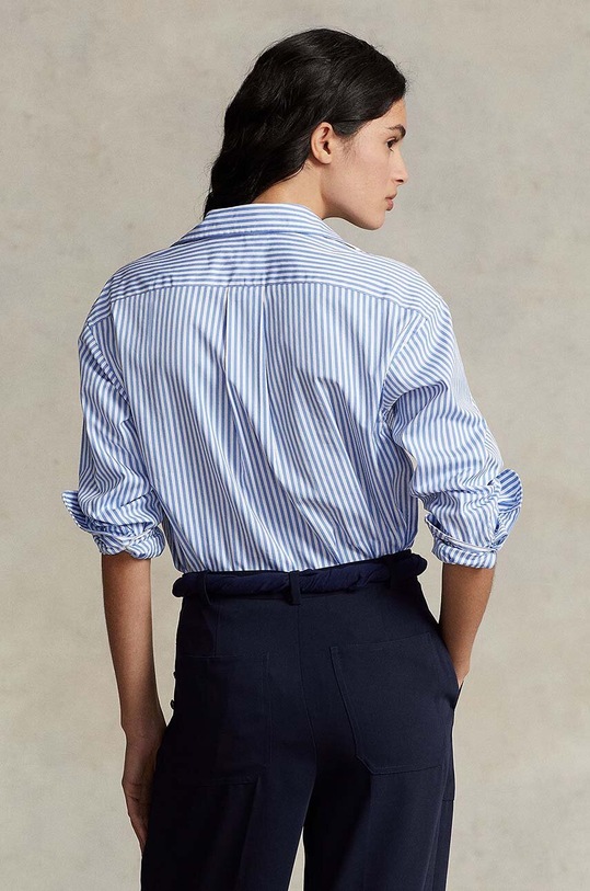 Βαμβακερό πουκάμισο Polo Ralph Lauren 211891424 μπλε SS23
