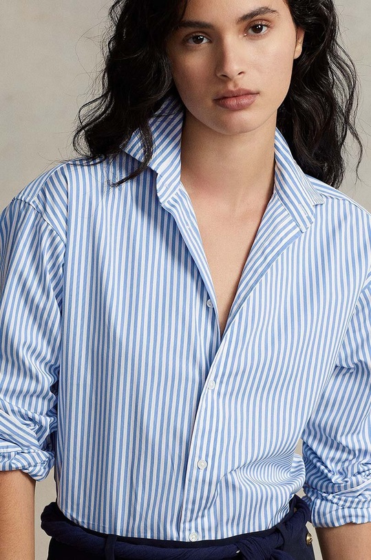 Βαμβακερό πουκάμισο Polo Ralph Lauren μπλε 211891424