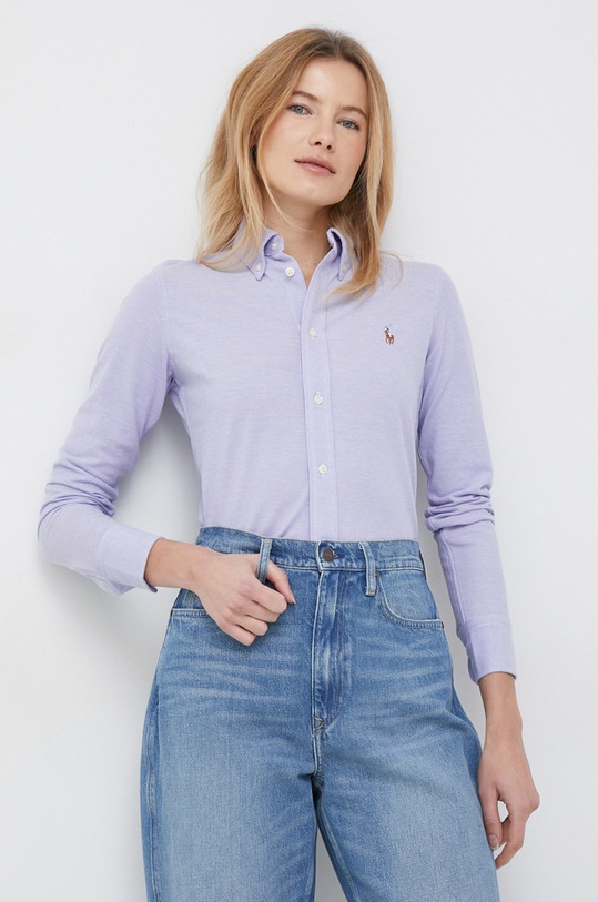 Polo Ralph Lauren koszula bawełniana fioletowy 211664427