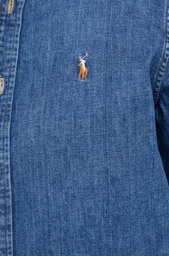 Τζιν πουκάμισο Polo Ralph Lauren 211899526 σκούρο μπλε