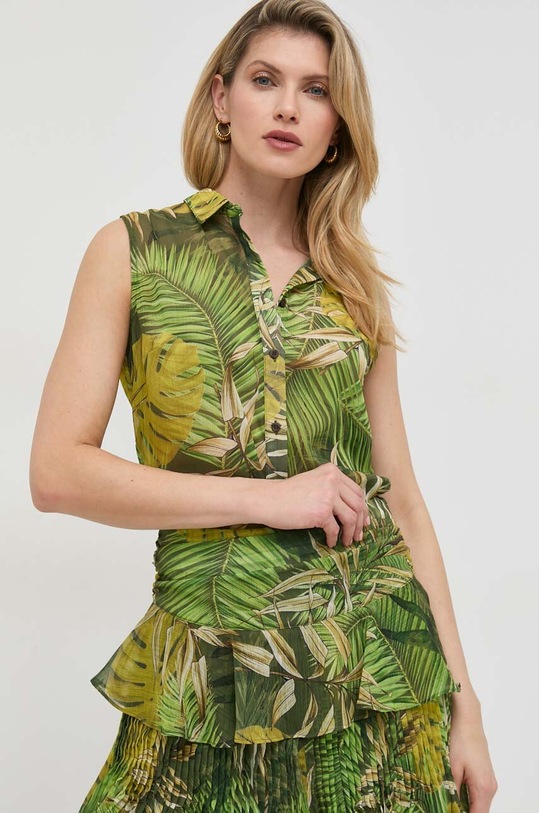 Πουκάμισο Guess W3GH61.WDW52 πράσινο