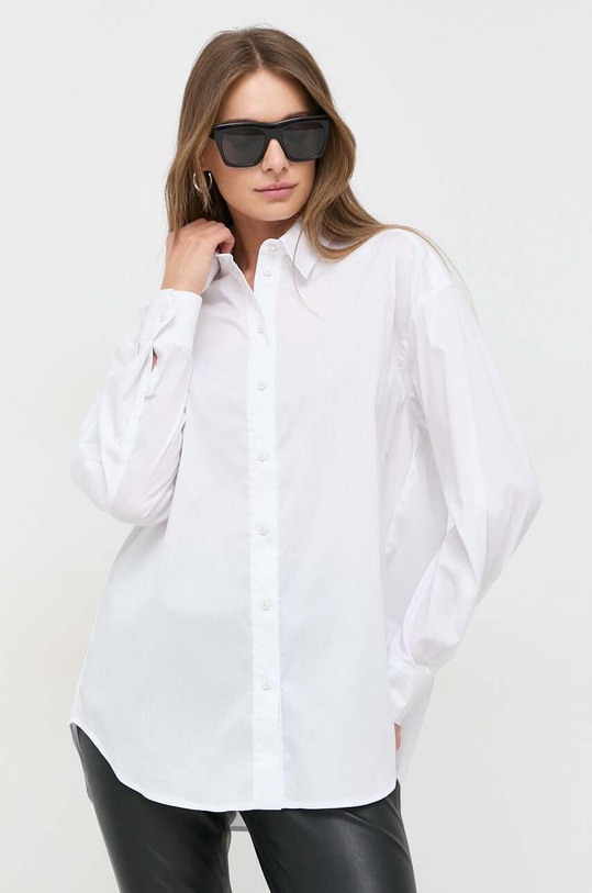 Košile Patrizia Pepe s elastanem bílá 8C0583.A23