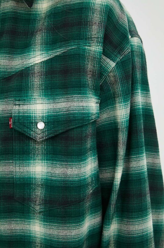 Βαμβακερό πουκάμισο Levi's A3364.0006 πράσινο SS23