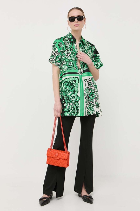 Red Valentino bluzka jedwabna 2R0AAE256SN zielony SS23