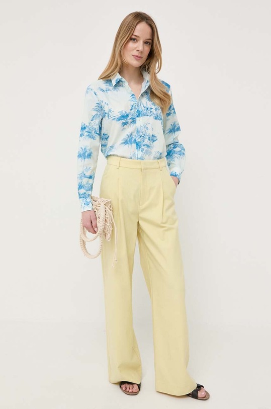 Red Valentino koszula bawełniana 2R0ABL456SE niebieski SS23