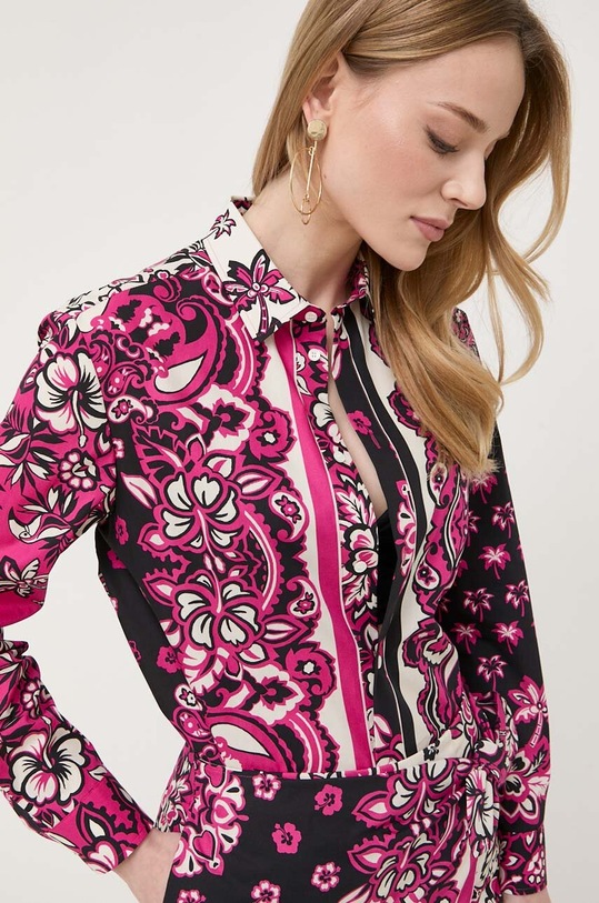 Red Valentino camicia in cotone floreale rosa 2R0ABL456SM