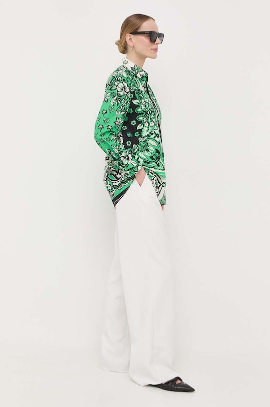 Pamučna košulja Red Valentino 2R0ABL456SM zelena SS23