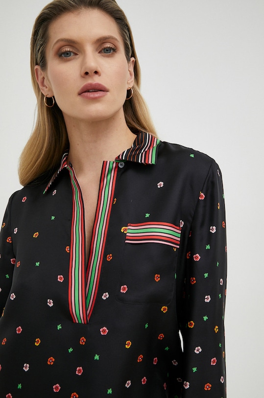 Hedvábná halenka Red Valentino černá 2R3ABL056PP