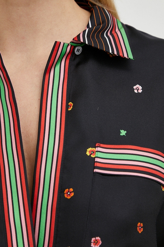 Hedvábná halenka Red Valentino 2R3ABL056PP černá