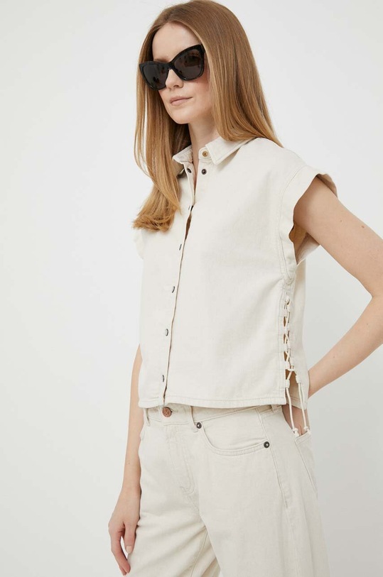 Pepe Jeans camicia di jeans semplice beige PL304493.000