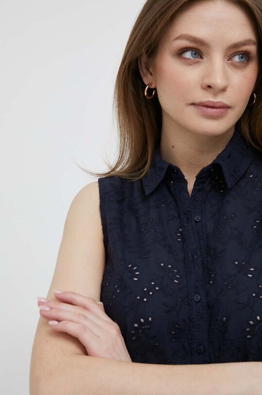 Pepe Jeans koszula bawełniana Eris granatowy PL304553.594