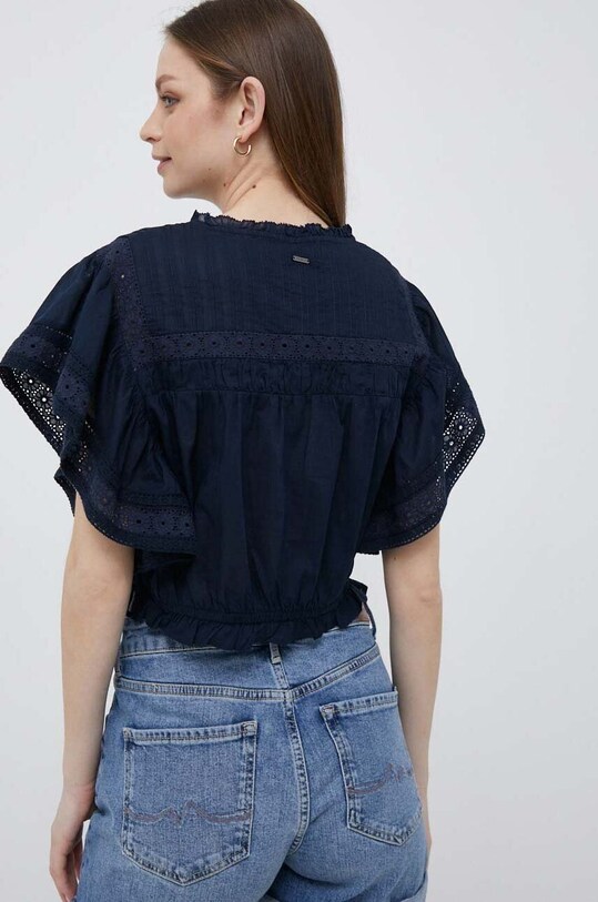 Ρούχα Βαμβακερό πουκάμισο Pepe Jeans PL304490.594 σκούρο μπλε