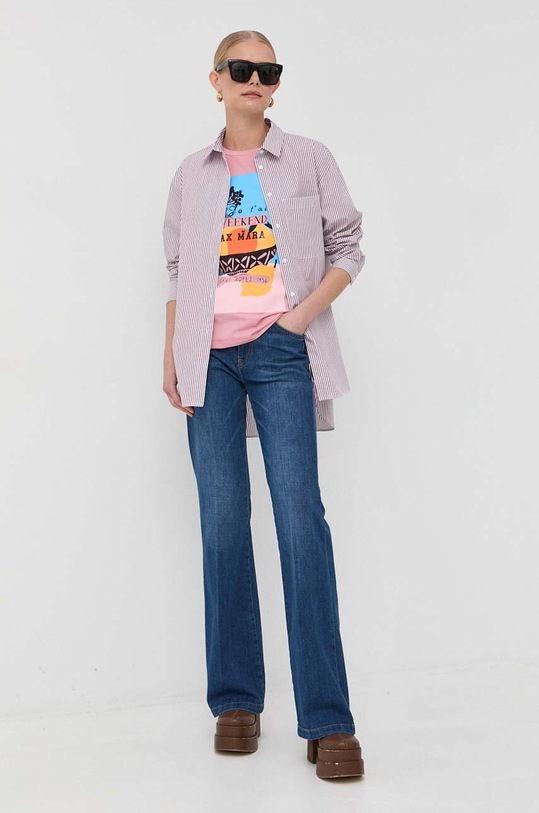 Košile MAX&Co. 71110623 burgundské SS23