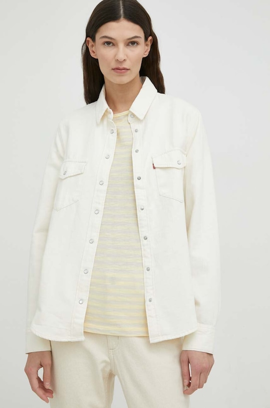 Levi's koszula jeansowa regular beżowy 16786.0014