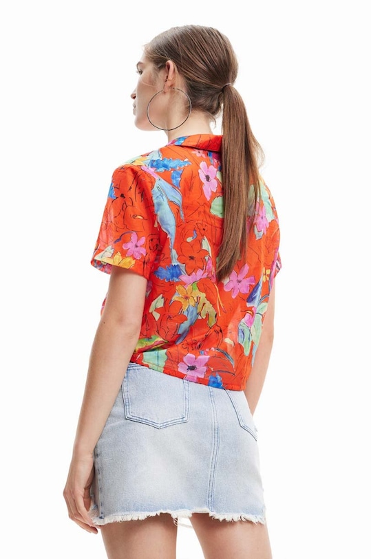 Odzież Desigual koszula bawełniana 23SWCW45 pomarańczowy